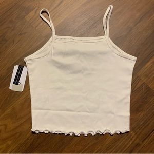 Bp Women’s Square Neck Tank Cami Ivory Size Small NWT